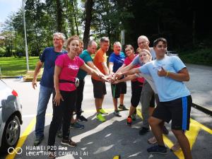 Dobrodelni Trimmigo 2018, prostovoljci po zakljucku, foto Klemen Locicnik